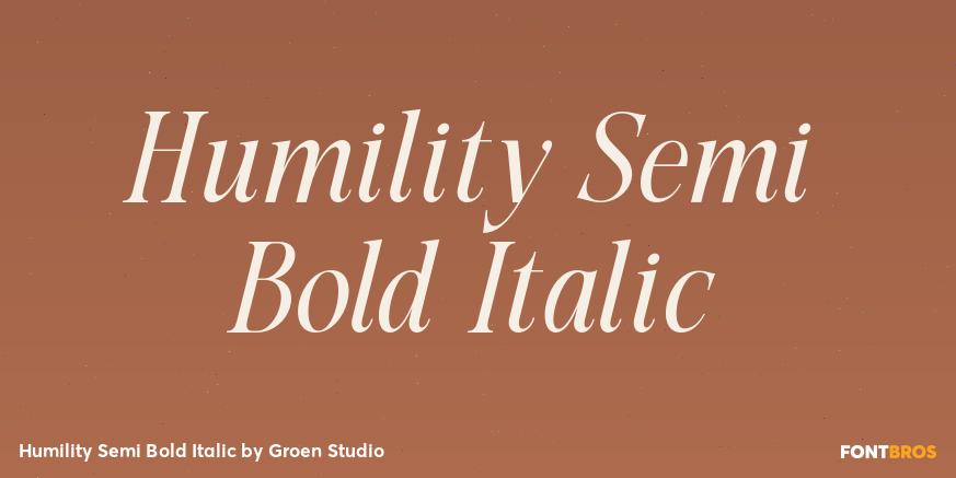 Humility Semi Bold Italic Poster