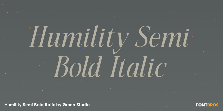 Humility Semi Bold Italic Poster