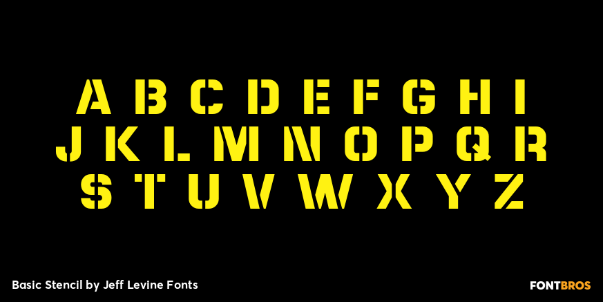 Basic Stencil Font Poster #3