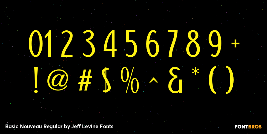 Basic Nouveau Regular Font Poster #4