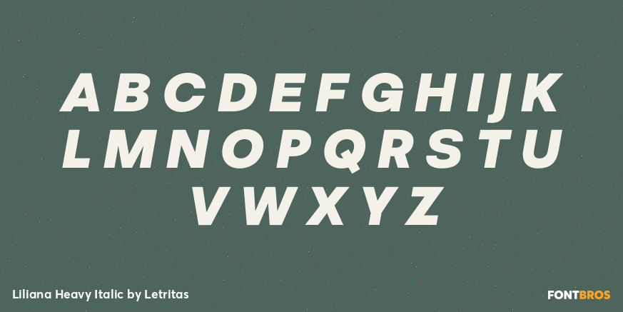Liliana Heavy Italic Font Poster #2
