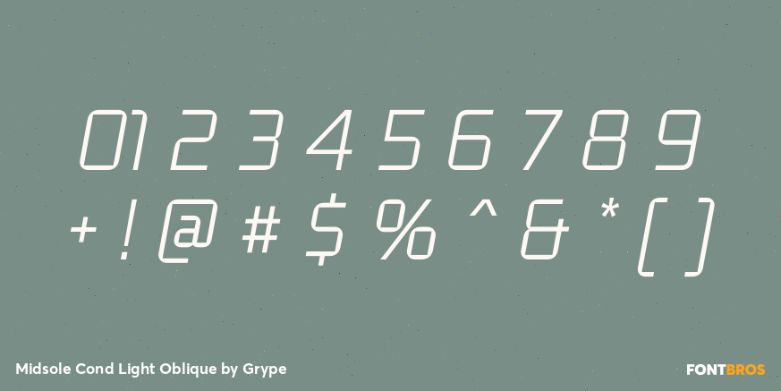 Midsole Cond Light Oblique Font Poster #1