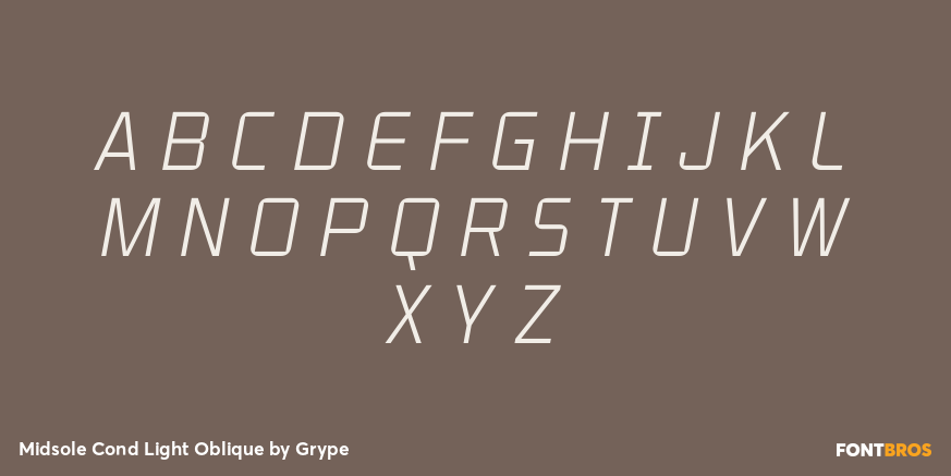 Midsole Cond Light Oblique Font Poster #2