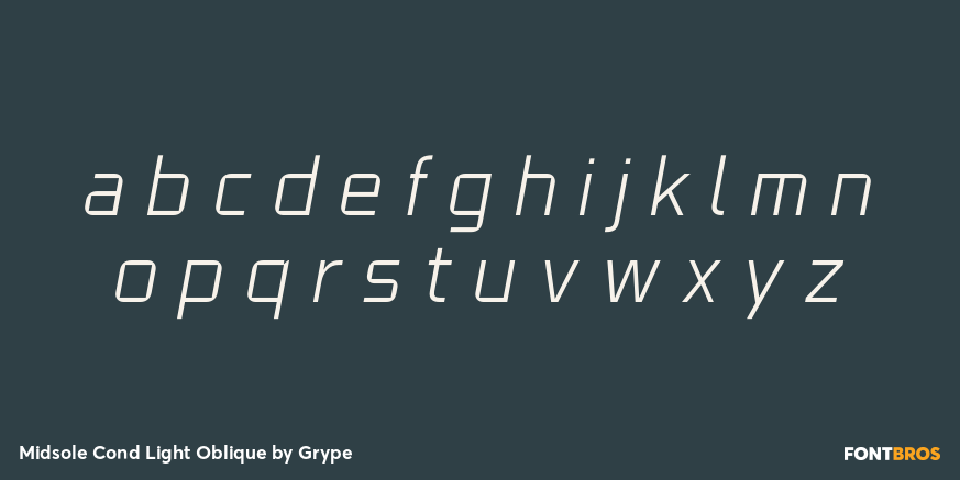 Midsole Cond Light Oblique Font Poster #1