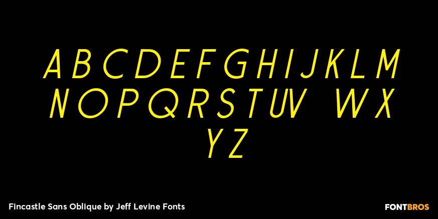 Fincastle Sans Oblique Font Poster #2