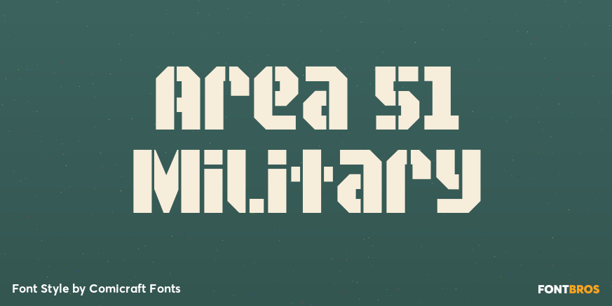 Area 51 Military Font Poster #1