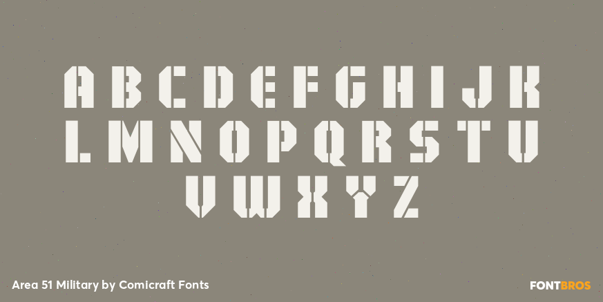 Area 51 Military Font Poster #2