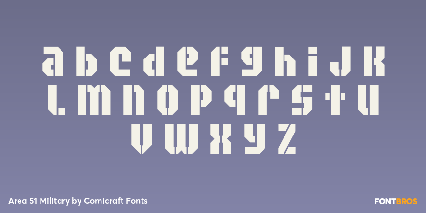 Area 51 Military Font Poster #3