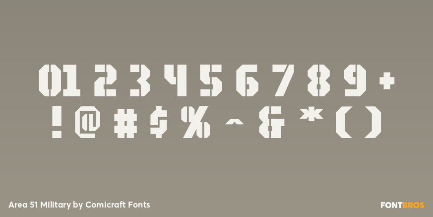 Area 51 Military Font Poster #4
