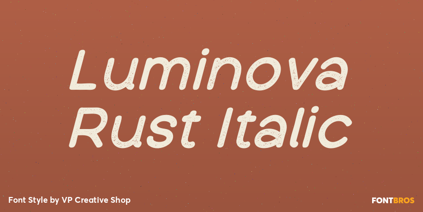 Luminova Rust Italic Poster