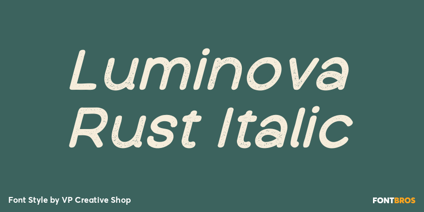 Luminova Rust Italic Poster