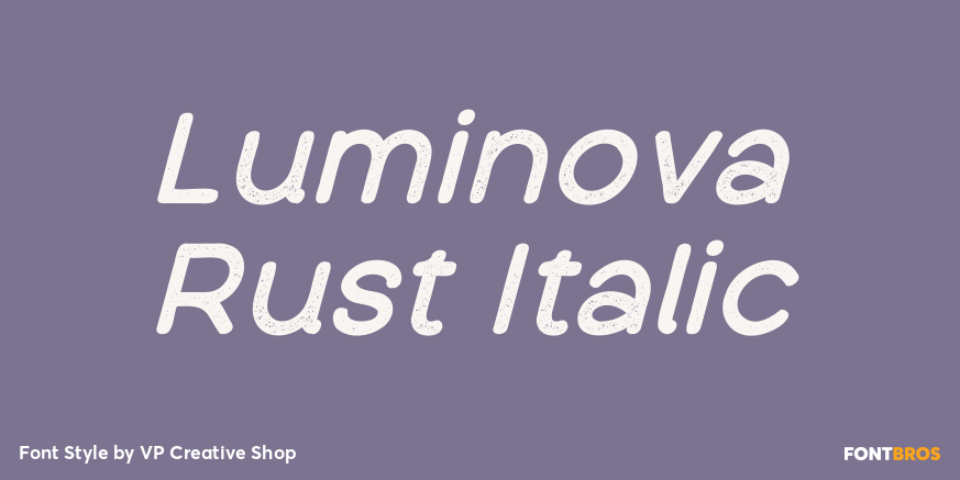 Luminova Rust Italic Poster