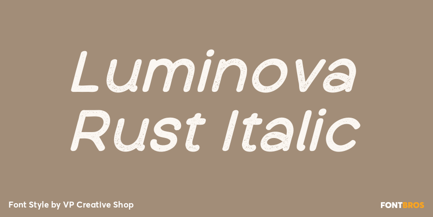 Luminova Rust Italic Poster