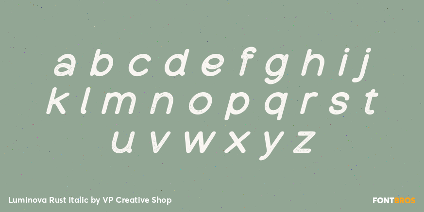 Luminova Rust Italic Font Poster #3