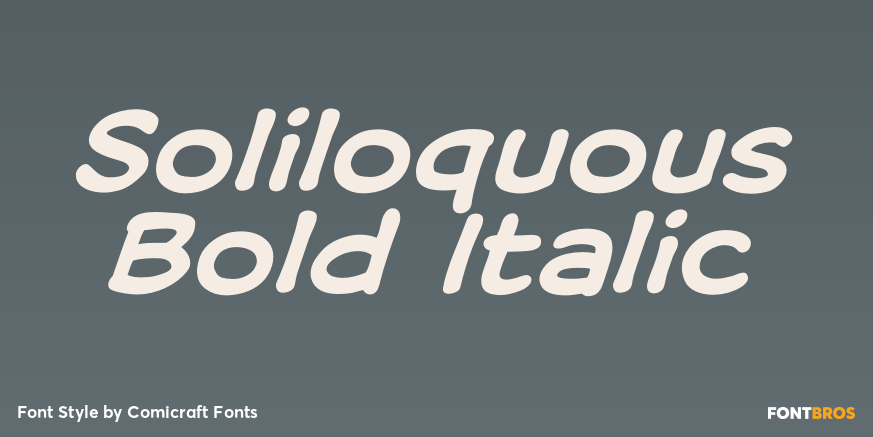 Soliloquous Bold Italic Poster