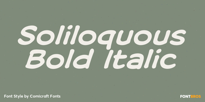 Soliloquous Bold Italic Poster