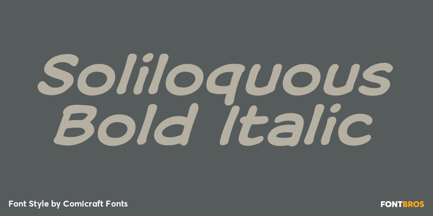 Soliloquous Bold Italic Poster