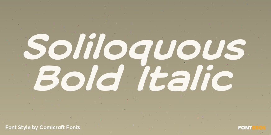 Soliloquous Bold Italic Poster