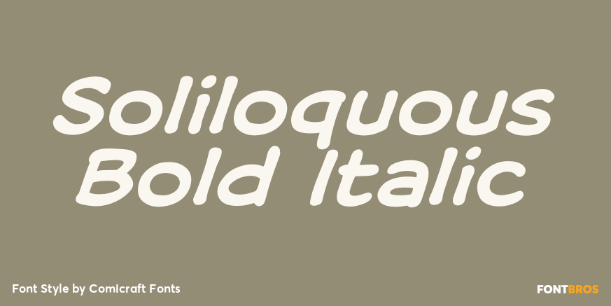 Soliloquous Bold Italic Poster