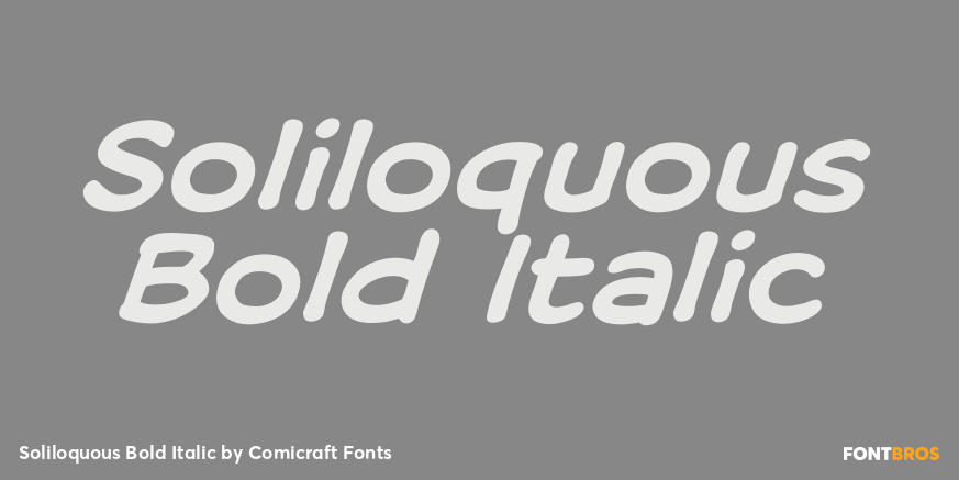 Soliloquous Bold Italic Poster