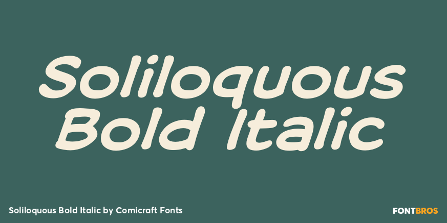 Soliloquous Bold Italic Poster
