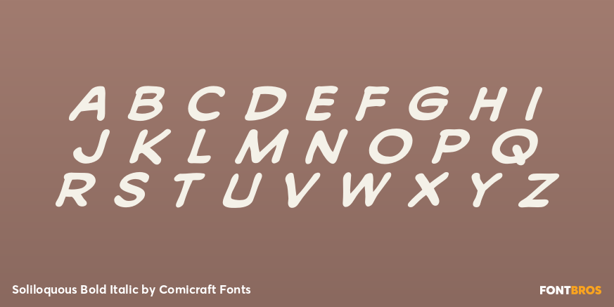 Soliloquous Bold Italic Font Poster #2