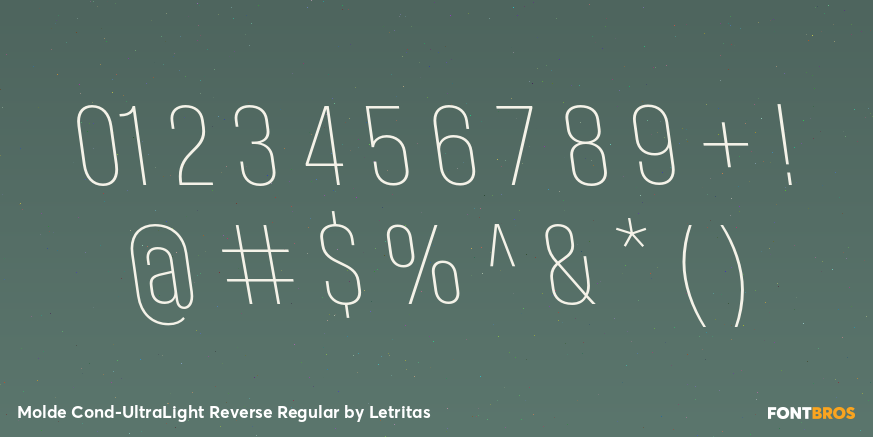 Molde Cond-UltraLight Reverse Regular Font Poster #4