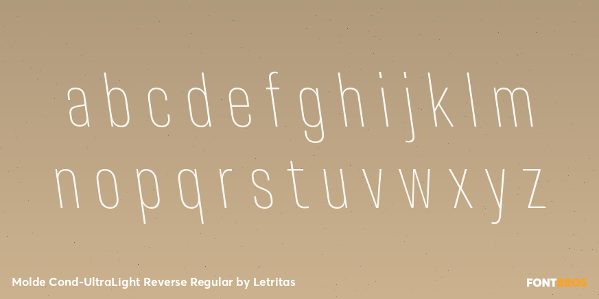 Molde Cond-UltraLight Reverse Regular Font Poster #3