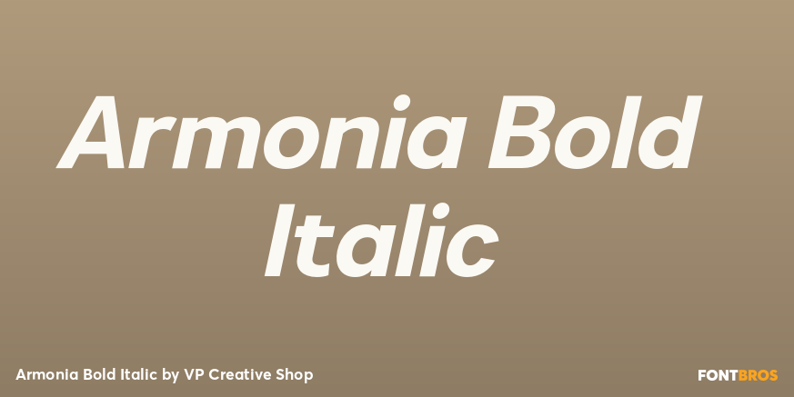 Armonia Bold Italic Font Poster #1