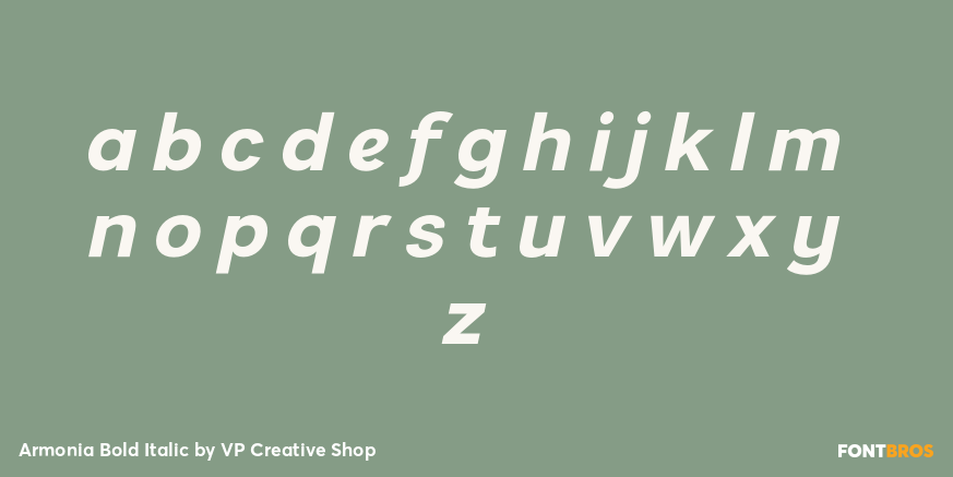 Armonia Bold Italic Font Poster #3