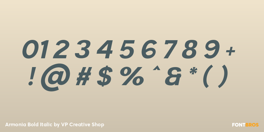 Armonia Bold Italic Font Poster #4