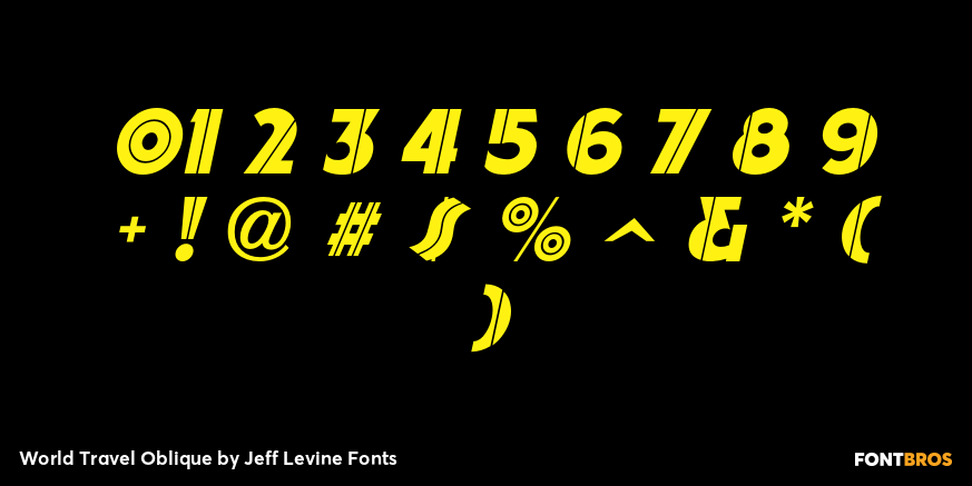 World Travel Oblique Font Poster #4