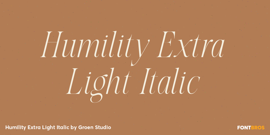 Humility Extra Light Italic Poster