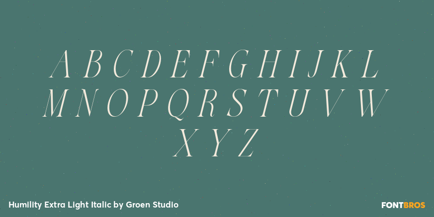 Humility Extra Light Italic Font Poster #2