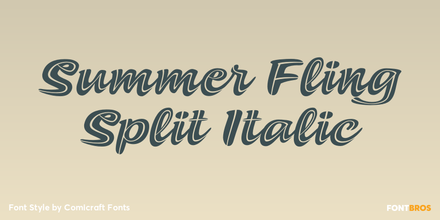 Summer Fling Split Italic Poster