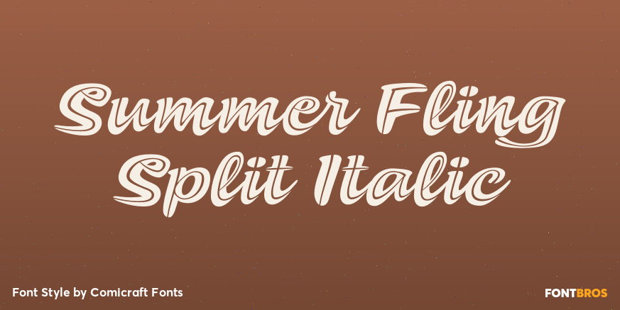 Summer Fling Split Italic Poster