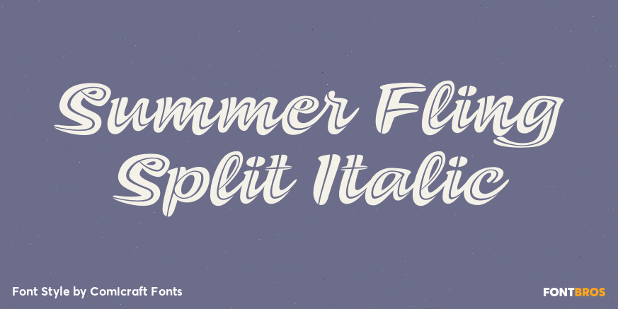 Summer Fling Split Italic Poster