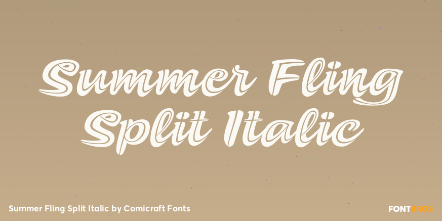 Summer Fling Split Italic Poster