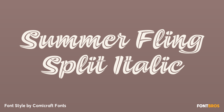 Summer Fling Split Italic Poster