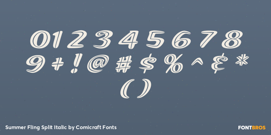 Summer Fling Split Italic Font Poster #1