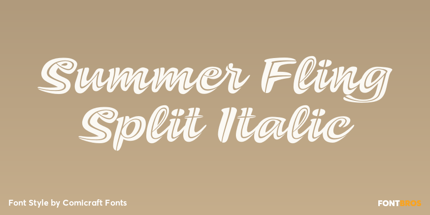 Summer Fling Split Italic Poster