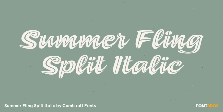 Summer Fling Split Italic Poster