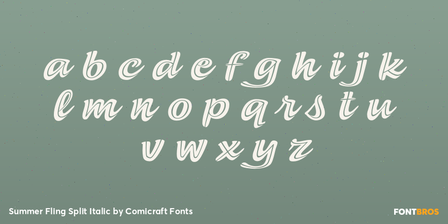 Summer Fling Split Italic Font Poster #3