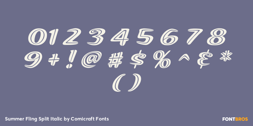 Summer Fling Split Italic Font Poster #4