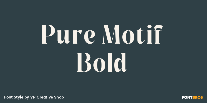 Pure Motif Bold Font Poster #1