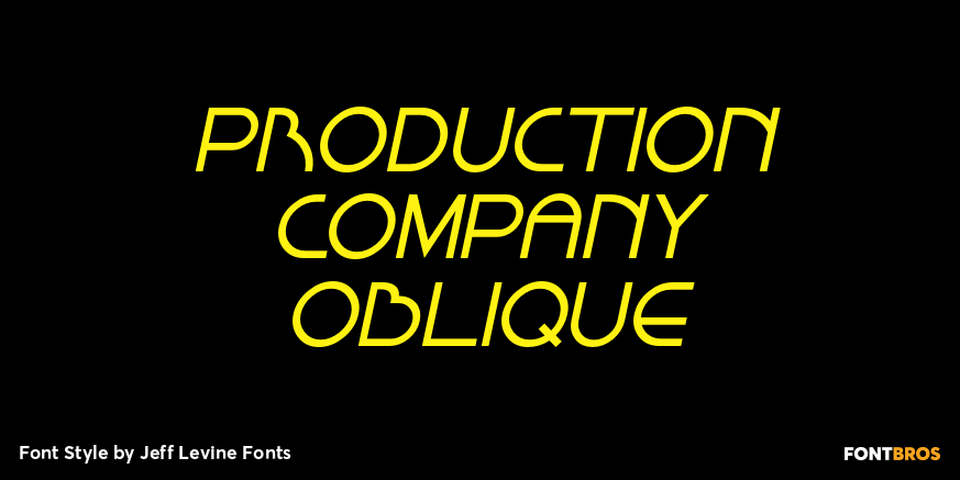 Production Company Oblique Font Poster #1