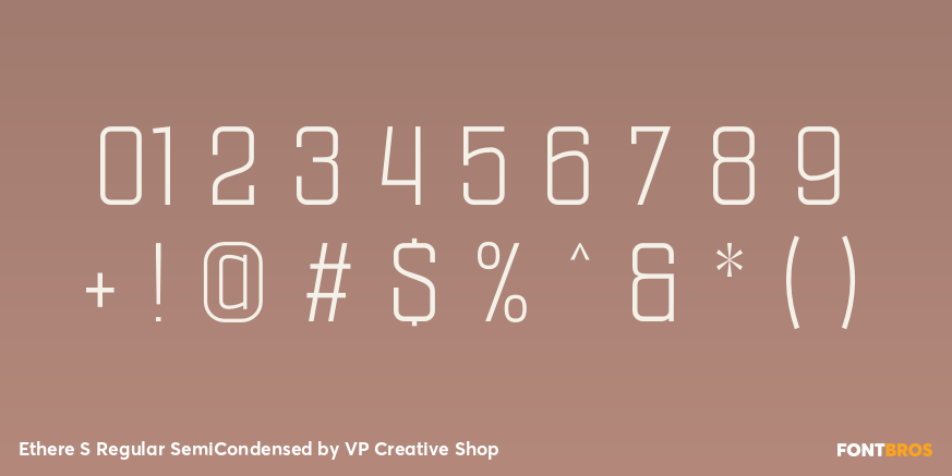 Ethere S Regular SemiCondensed Font Poster #1