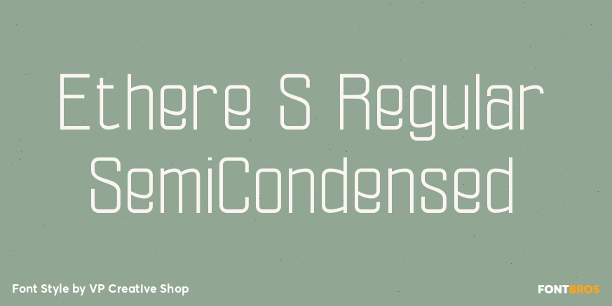 Ethere S Regular SemiCondensed Font Poster #1