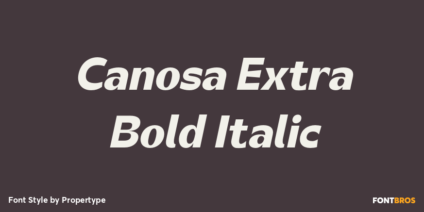 Canosa Extra Bold Italic Poster