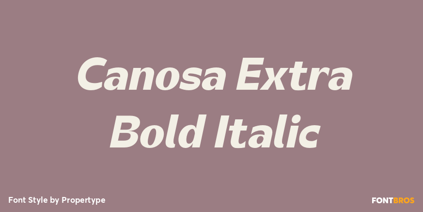 Canosa Extra Bold Italic Poster
